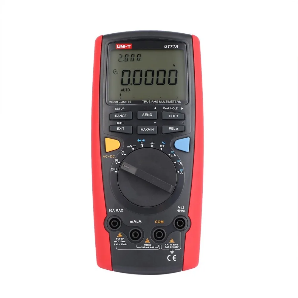 

Intelligent Digital Multimeter UNIT DC/AC Volt Current Meter Handheld Ammeter Ohm Diode Capacitance Tester 40000 Multitester