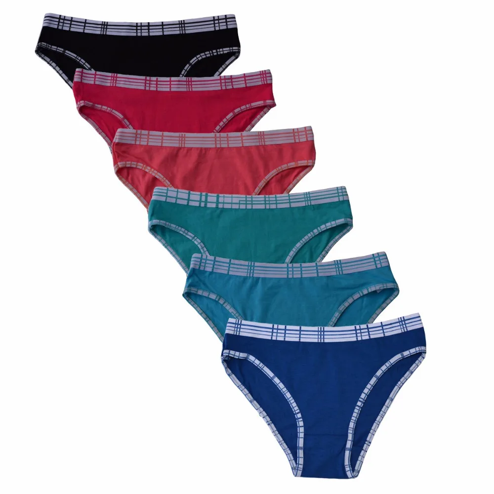 

Woman Underwear Cotton Plaid Female Girls Sexy Panties Briefs Knickers Intimates Lingerie for Women Lot 6 pcs