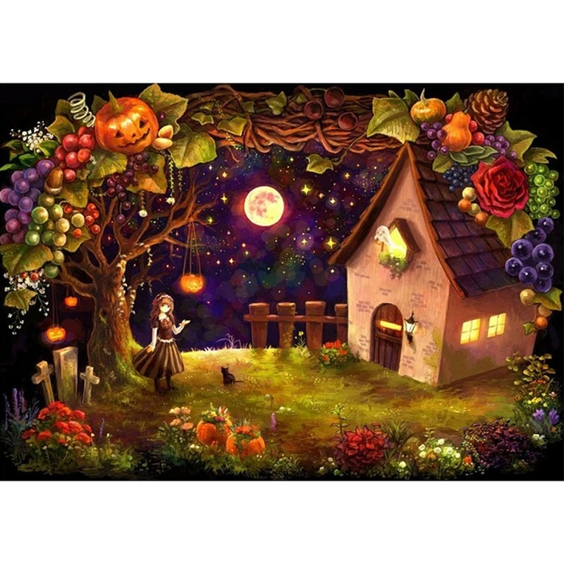 halloween night lovers kissing unicorn 5d diamond painting embroidery craft diy resin diamond kits home halloween decoration
