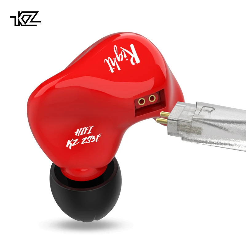 Плотным верхним ворсом KZ ZS3E сабвуфер Динамический HiFi стереогарнитура Спортивная