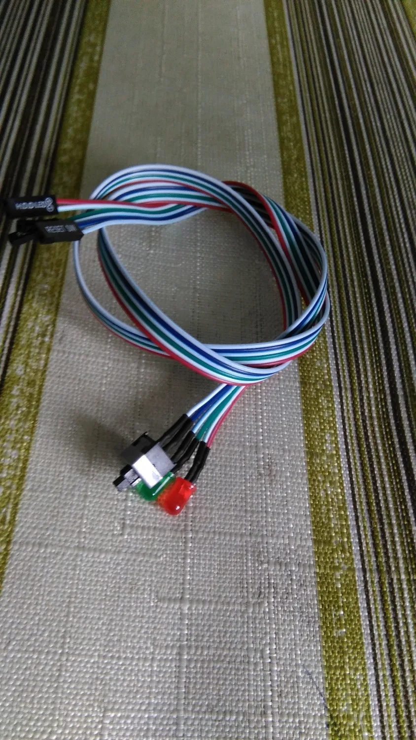 100pcs / lot PC computer host case ATX Power Reset Switch Cable cord