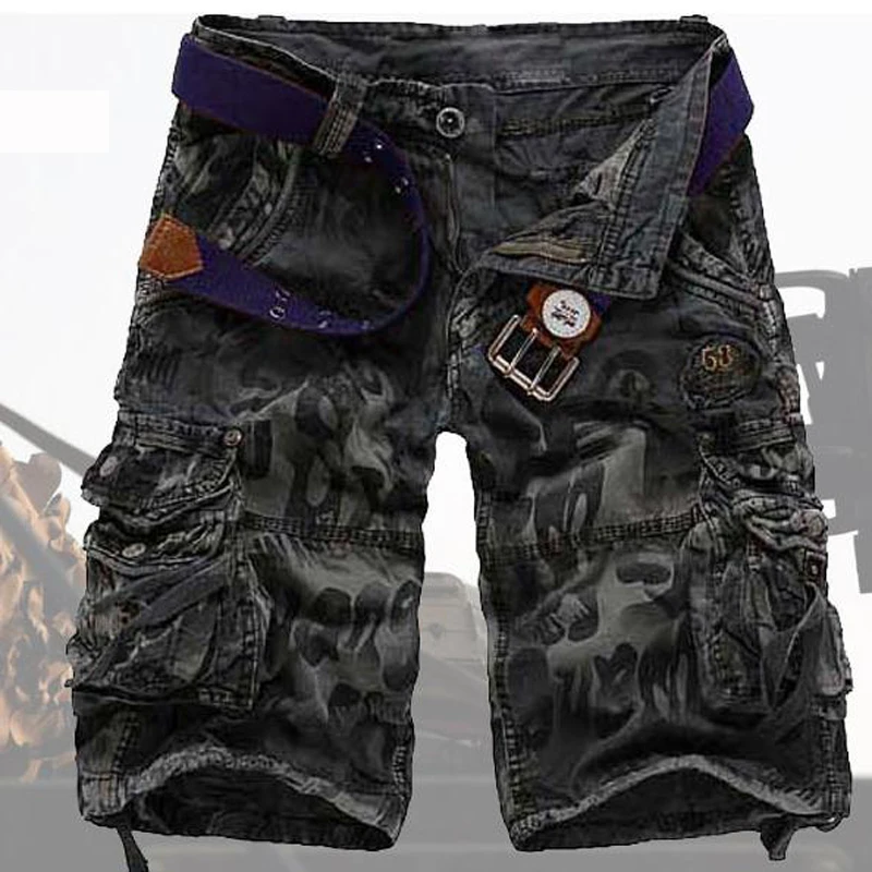 HOT 2019 Summer Tooling shorts male hip-hop cotton loose camouflage Multi-pocket beach bermuda masculina Casual Shorts