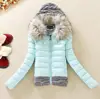 2022 Women's cotton coats warm large size fur collar hooded down cotton pad wool hat female jackets 4Xl Slim fit youth outerwear ► Photo 3/6