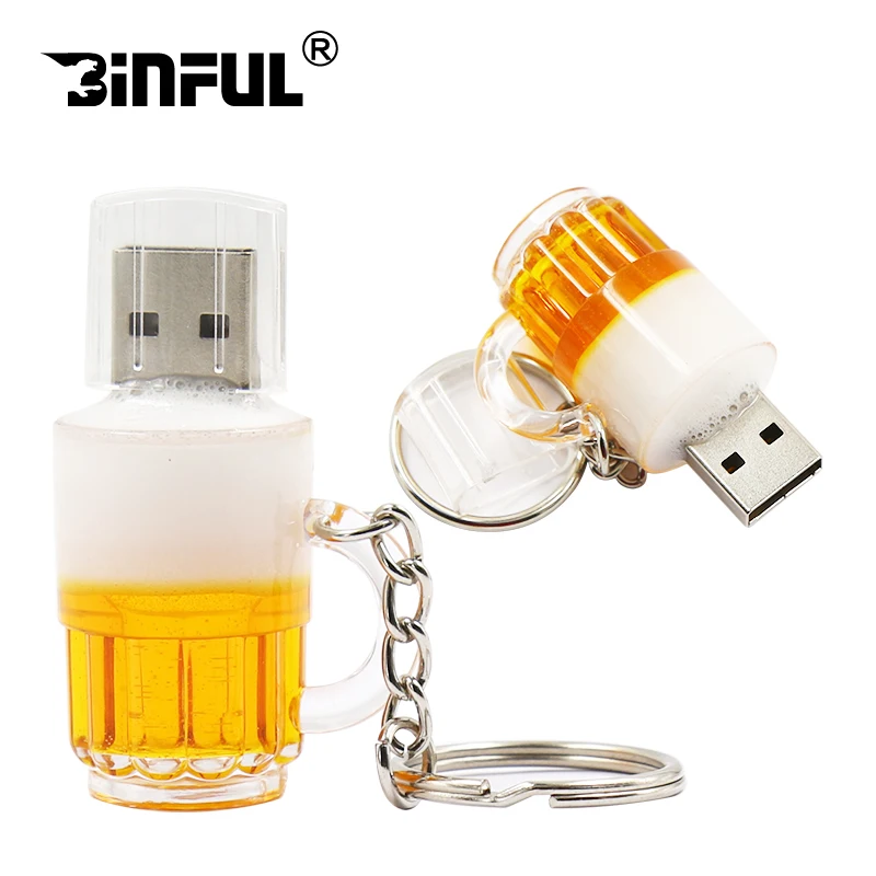 Mini usb flash drives small bulk cheap Beer Cup Pen drive 8gb 16gb 32GB