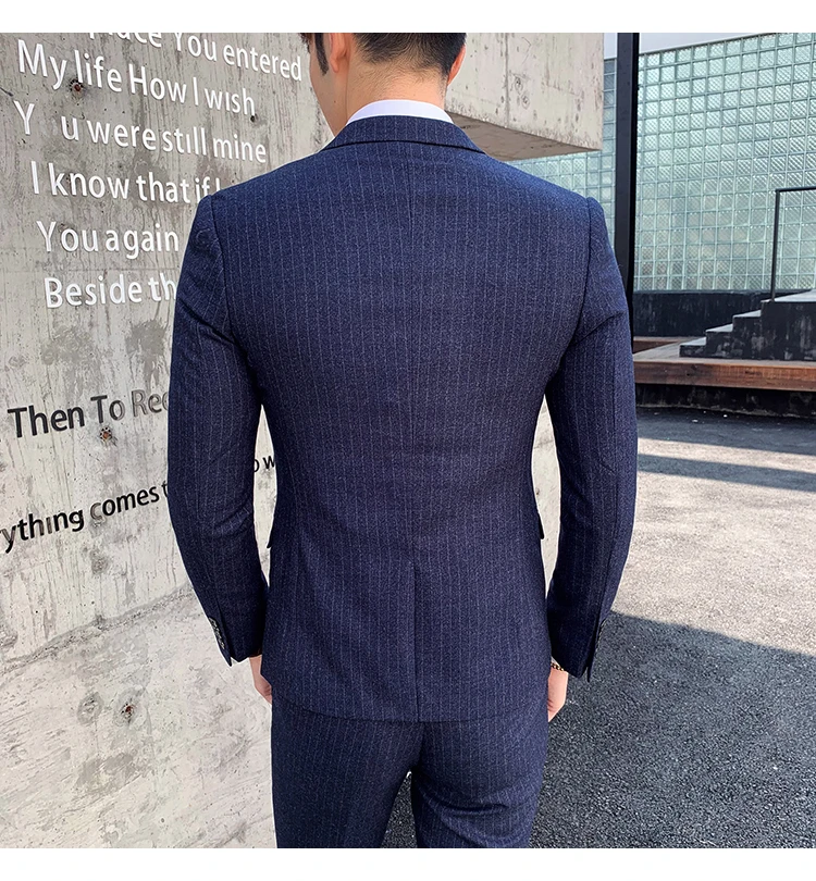 Men's Formal Dress suits Mens Fashion Business Casual Silm Office Party wedding 3 piece suits Blazer With Pants Vest Size 3XL