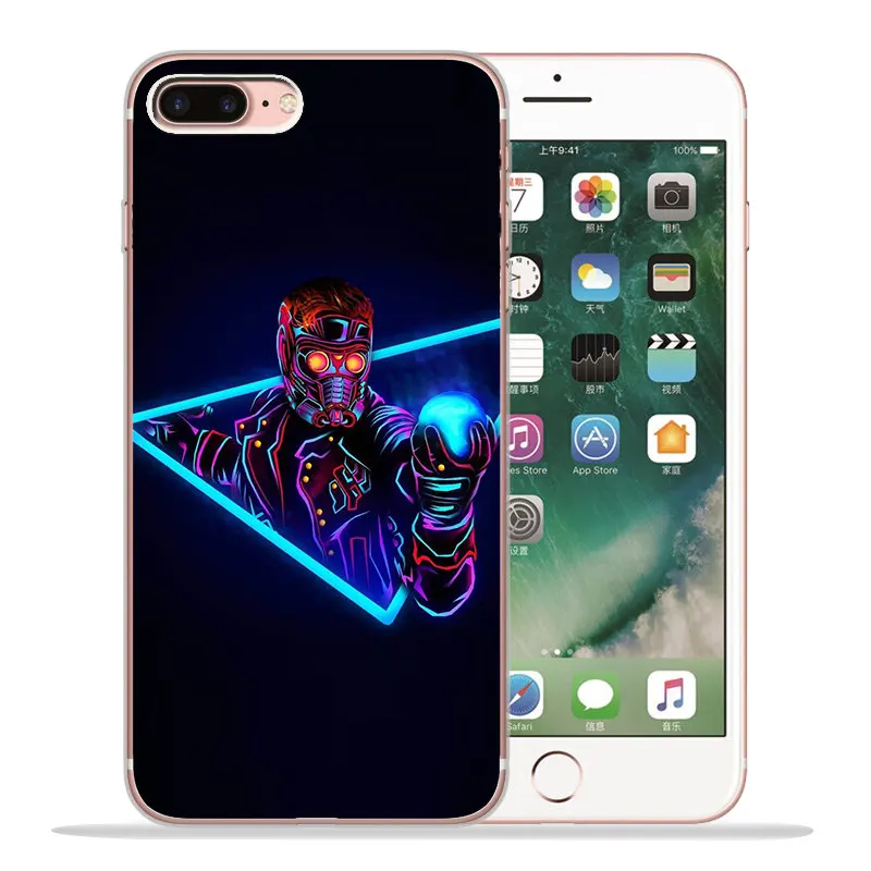 Роскошный чехол Marvel для iPhone X, XR, XS, Max, 5, 5S, SE, 6, 6 S, 7, 8 Plus, силиконовый чехол, чехол, Capinha Etui, Железный человек, Тор, ракета