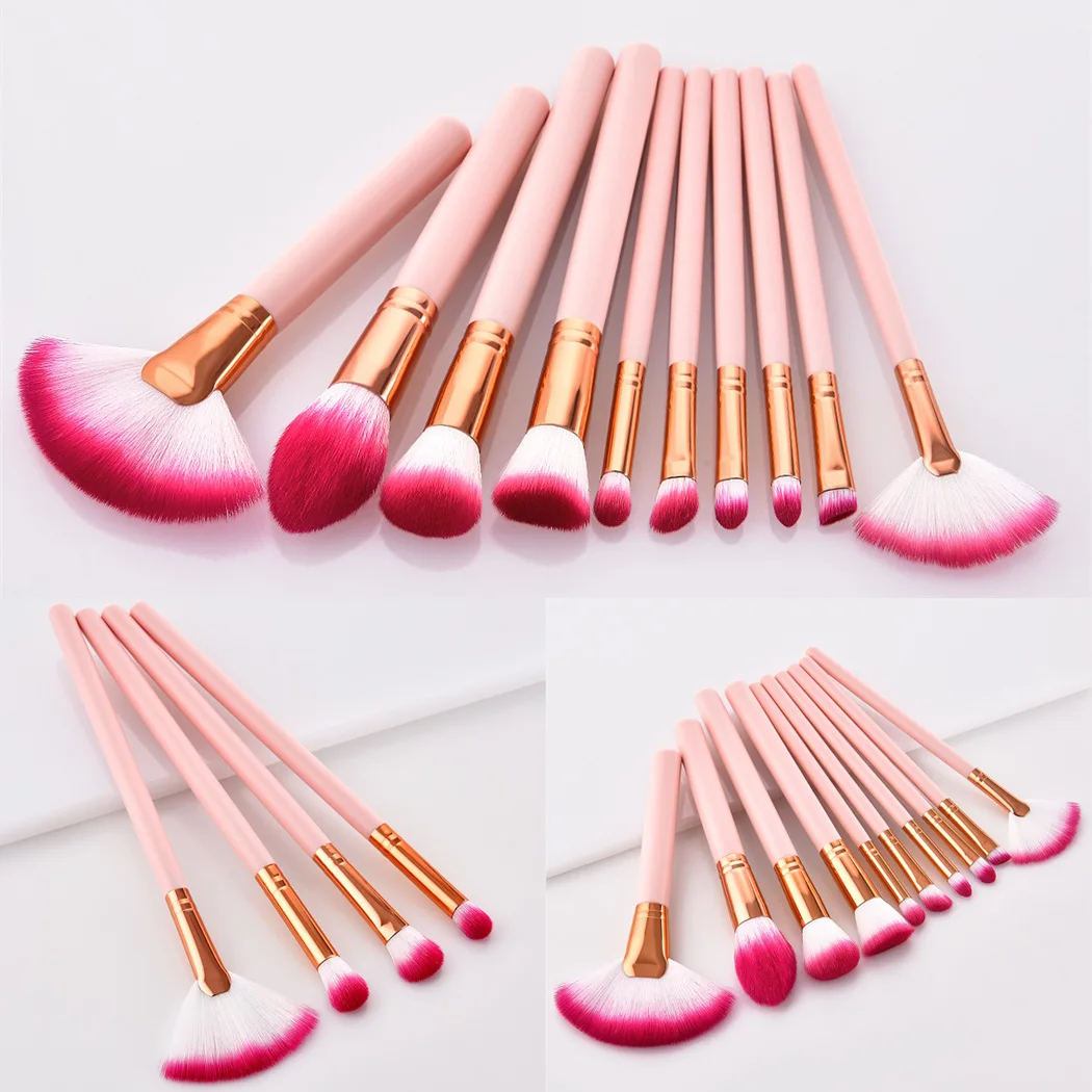 4 шт./10 шт. Fancy розовый лица набор кистей для макияжа пудра Eye shadow Blush смешивание