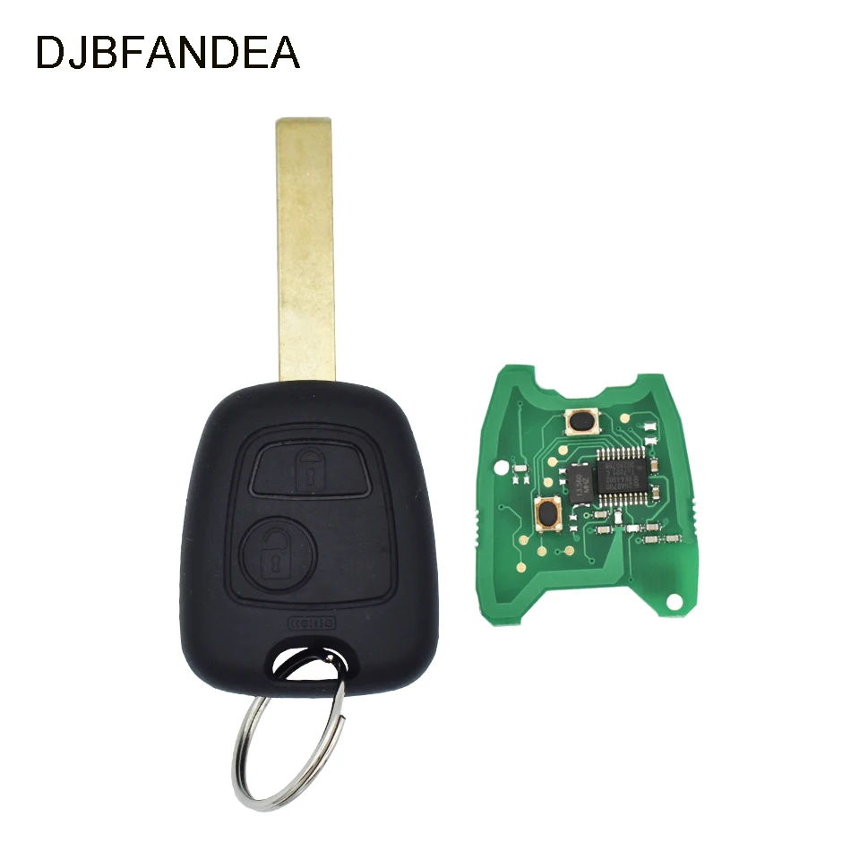 

DJBFANDEA 433MHz 2 Buttons Car Remote Key Fob For Citroen C1 C3 73373067C Keyless Entry ID46 PCF7961 Chip HU83 Blade