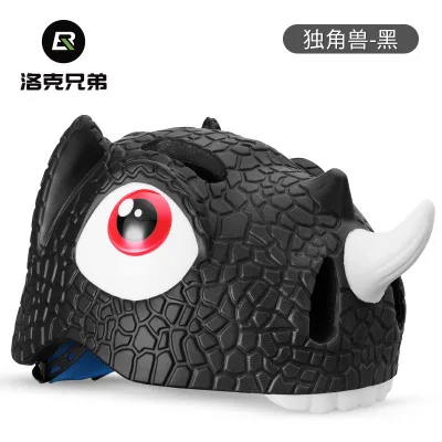 Детский шлем для катания на роликах и коньках, защитное снаряжение для автомобиля, для катания на коньках, открытый шлем для животных - Цвет: Unicorn-black