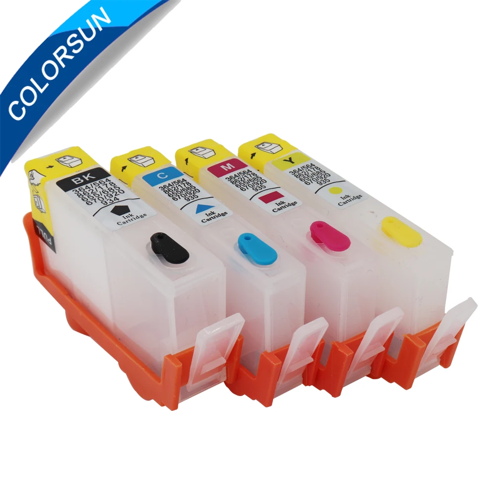 

Colorsun 4PCS For HP364 ink Printer Ink Cartridges for HP 364 XL for hp Photosmart 5510 6510 B209a C510a printer cartridge