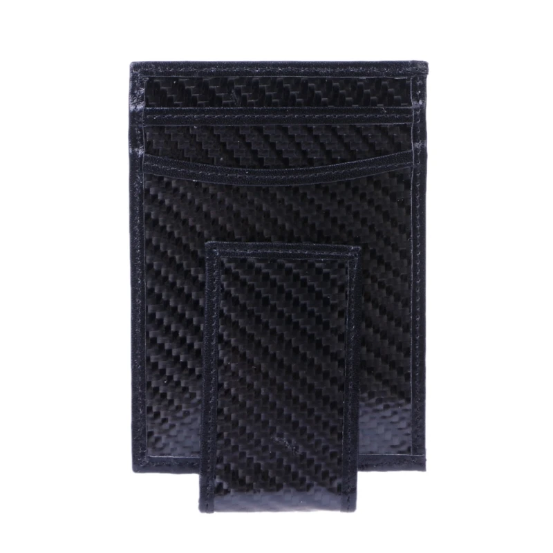 

Men Money Clip Slim Front Pocket Carbon Fiber Wallet Magnetic Credit Card Holder