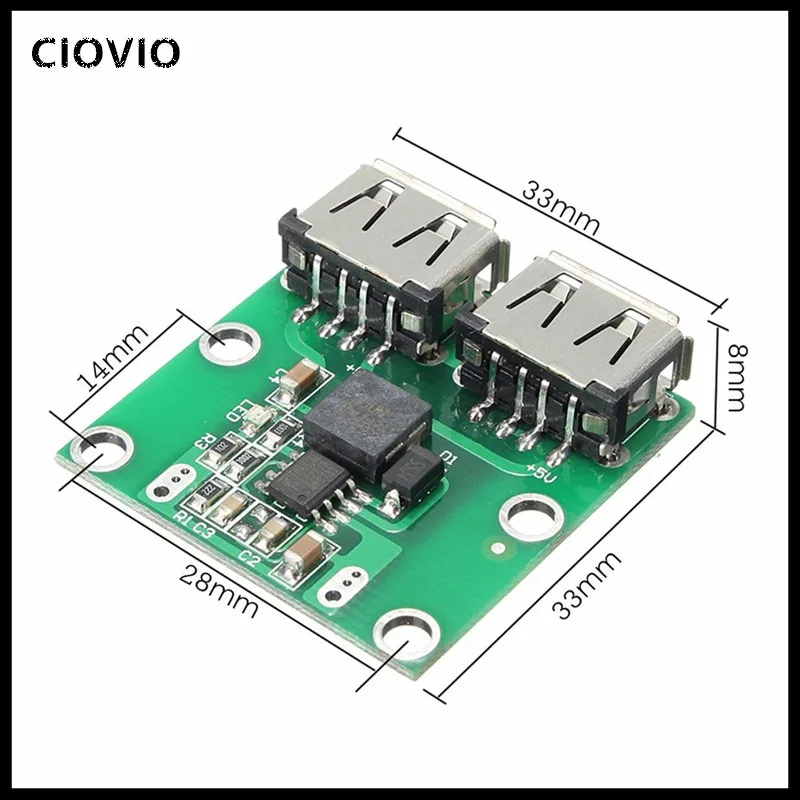 9V 12V 24V to 5V DC-DC Step Down Charger Power Module Dual USB Output Buck Voltage Board 3A Car Char