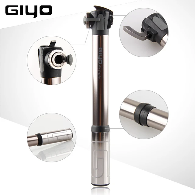 GIYO Bike Pump with Pressure Gauge - Mini Portable Bicycle Tire Pump - –  Ruida Cycling