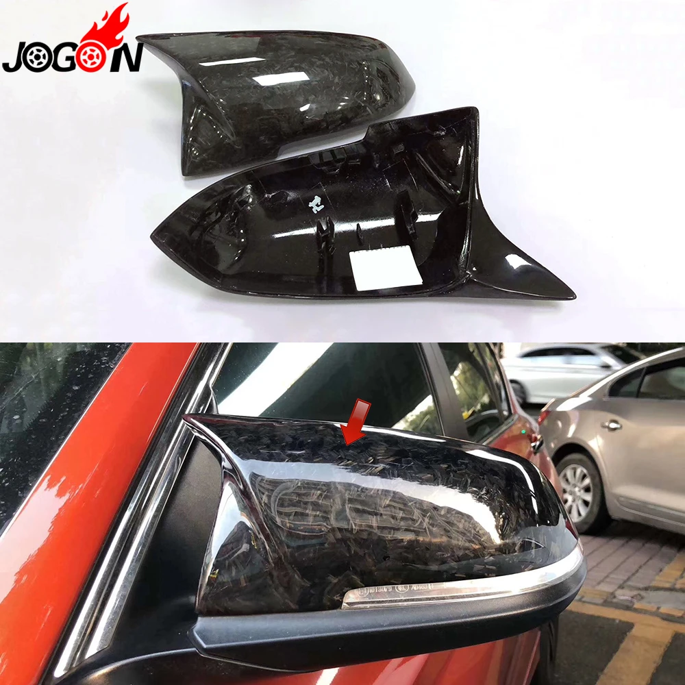 

AN Forged Carbon Fiber For BMW 1 2 3 4 Series F20 F21 F22 F30 F31 F32 F33 f36 X1 E84 F87 M2 Side Wing Mirror Cover Shell Replace