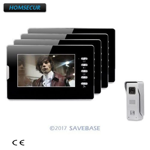 

HOMSECUR 7inch Wired Video Door Intercom System with One Button Unlock for Home Security