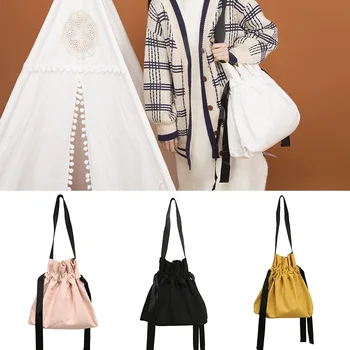 

Designer 2019 Women's Girls Casual Solid Canvas Handbag Shoulder Crossbody Messenger Bag Durable Tote Purse Buckets Bags