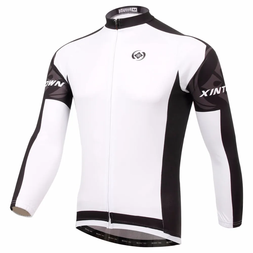

XINTOWN Long Sleeve Men/Women Cycling Jersey Quick Dry Pro Bike Team MTB Bicycle Clothing Maillot Ciclismo Sports Shirts White