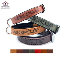 

PU Leather Dog Collar Adjustable Collars for Small Medium Large Dogs Neck Strap Solid Waterproof Collar for Pets Leash YS0073