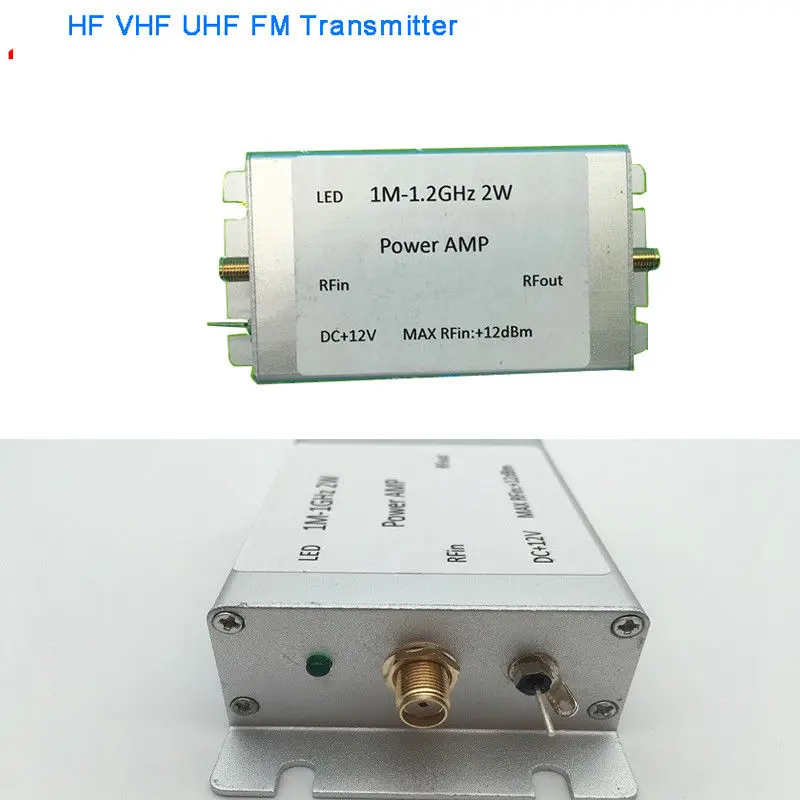 1 МГц до 1200 2 Вт RF усилитель мощности для HF FM VHF UHF fm передатчик широкополосный AMP Ham