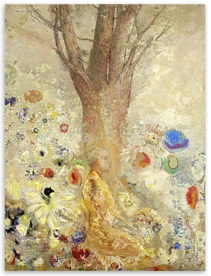 

Symbolism Art Famous Canvas Wall Painting Zen Buddha by Odilon Redon Home Decor Oil Painting on Canvas by Hand High Quality