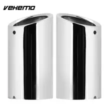 Vehemo Rear Parts Exhaust Pipe Muffler 2PCS Chrome Stylish Exhaust Stainless Steel Automobile for Passat Golf Audi A4 A6 Premium