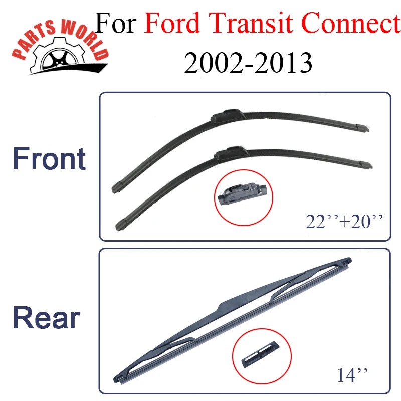 Wiper Blades For Ford Transit connect 2002 2013 Auto Windshield