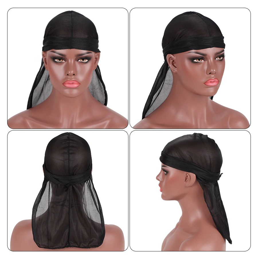 Мужская блестящая бандана plusugn новые модные мужские головные уборы Durag парики на