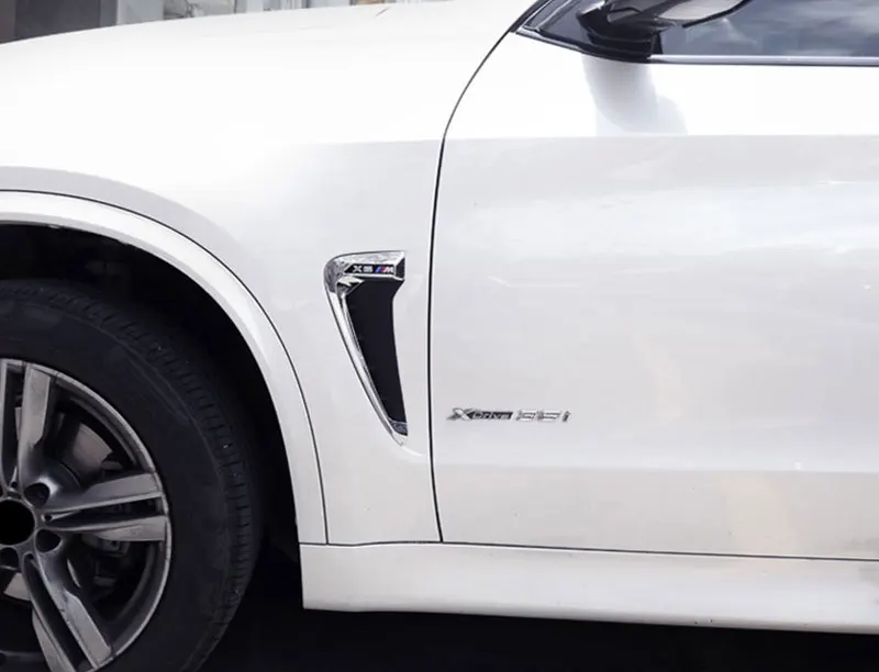 Автомобильный боковой воздушный поток Fender Крышка отделочный стикер украшения авто аксессуары автомобиля-Стайлинг для BMW X5 F15 X5M логотип
