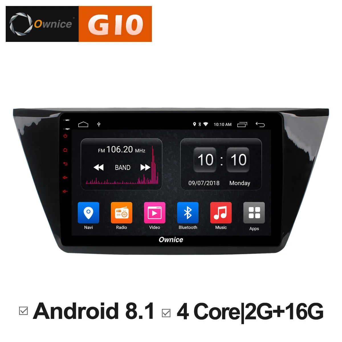 Ownice C500+ G10 10," Octa 8 ядро для VW Touran android 8,1 автомобильный DVD Navi Радио плеер gps 2 Гб Оперативная память Поддержка 4G SIM DAB+ Система контроля давления в шинах