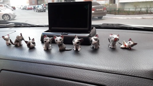 9pcs, Multi Color Micro Cute Kitty Mini Chis Chi Sweet Home Figures Dolls Youhei Cat Kitten Emoticon Emoji Decoration Model Toys