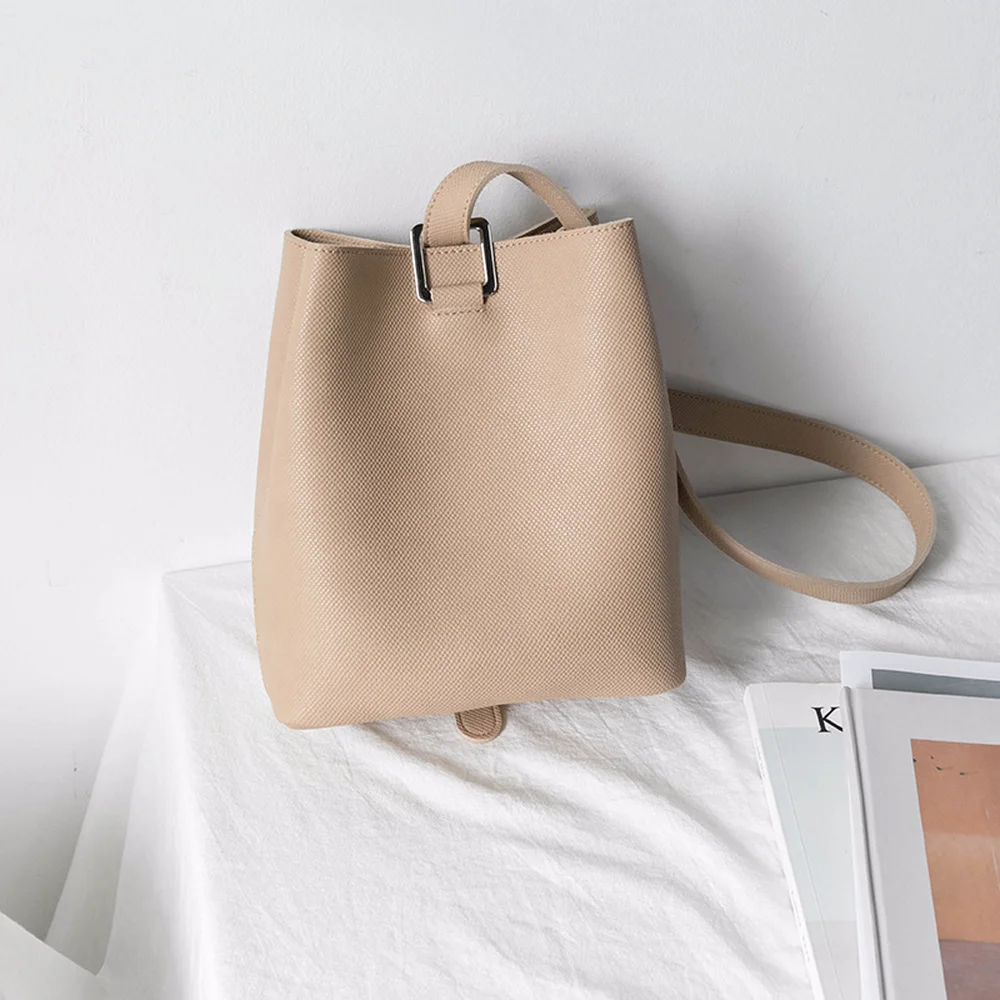 

2018 New Women Fashion Casual Large Capacity Shoulder Bucket Bags Simple Japanese Preppy Style Multifunction Crossbody Bags
