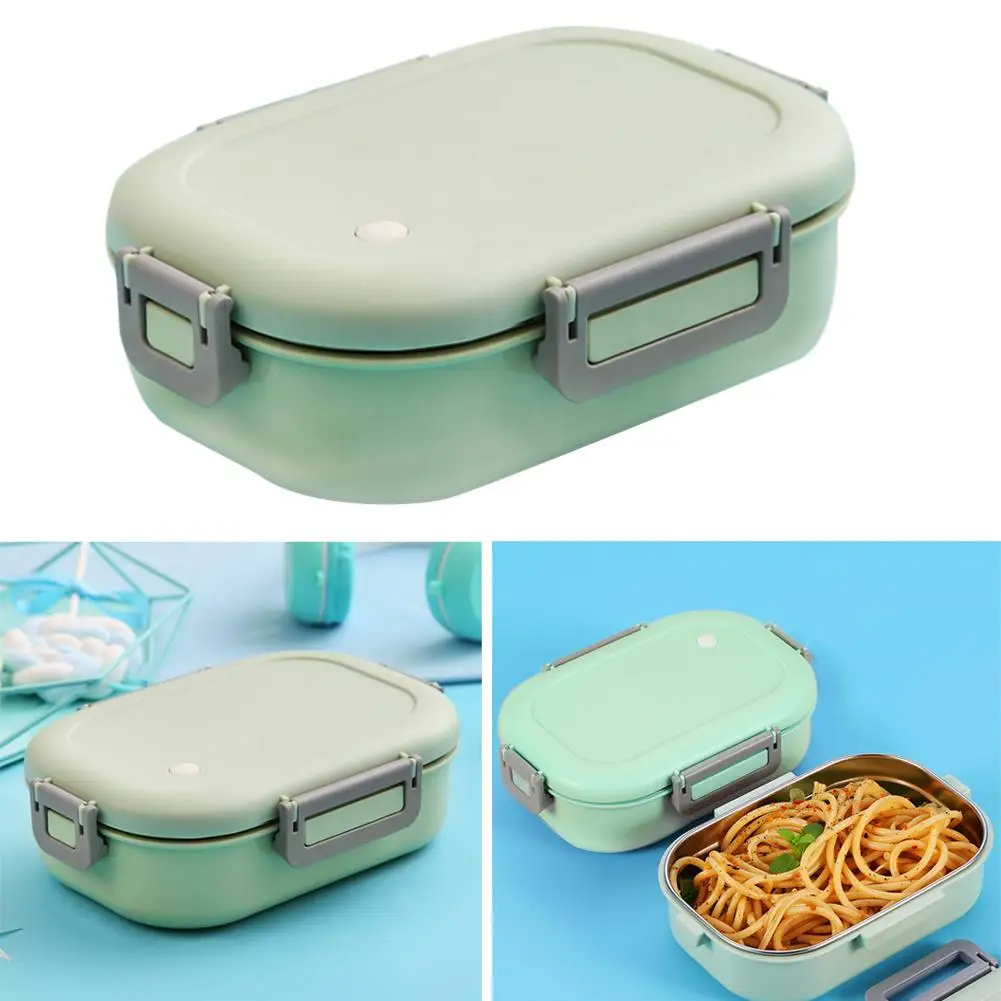Двойной Изолированный Ланч бокс из нержавеющей стали Подкладка Bento box окружающей