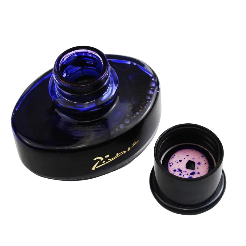 Fountain Pen Ink 50ml Authentic Water Color Pure Black/Blue Black Ink Fountain Pen Watercolor Ink Whiteboard Carbon Pimio Water
