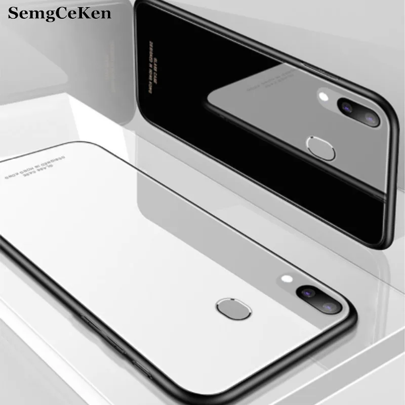 SemgCeKen Роскошный Жесткий стеклянный зеркальный чехол для samsung galaxy M10 M20 M30 M40 A10 A20 A20E