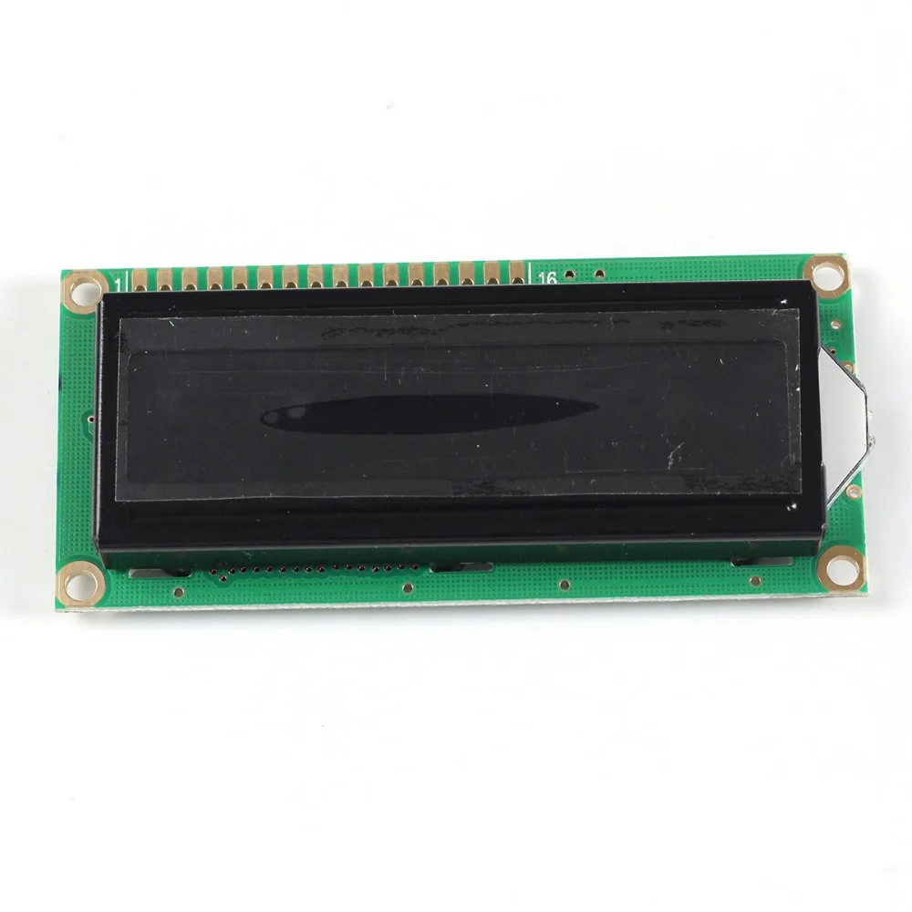 LCD Display Module LCD1602A 16x2 White Screen Character Dot Matrix 1602 Blacklight Black Background Parallel Port
