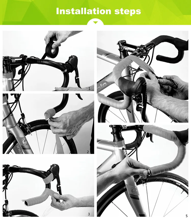 PCycling велосипедный Руль Лента волновой узор Гладкий нескользящий дышащий абсорбирующий MTB дорожный велосипед фиксированный зубчатый ремень PU велосипедная лента