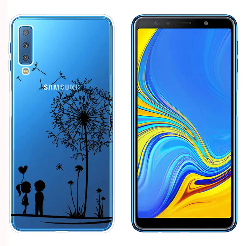 Arvin Silicone Fundas for Samsung Galaxy A7 2018 A5 A8 Plus 2018 Soft TPU Phone Cases FOR Samsung A750F Painted Case for A320 (6)