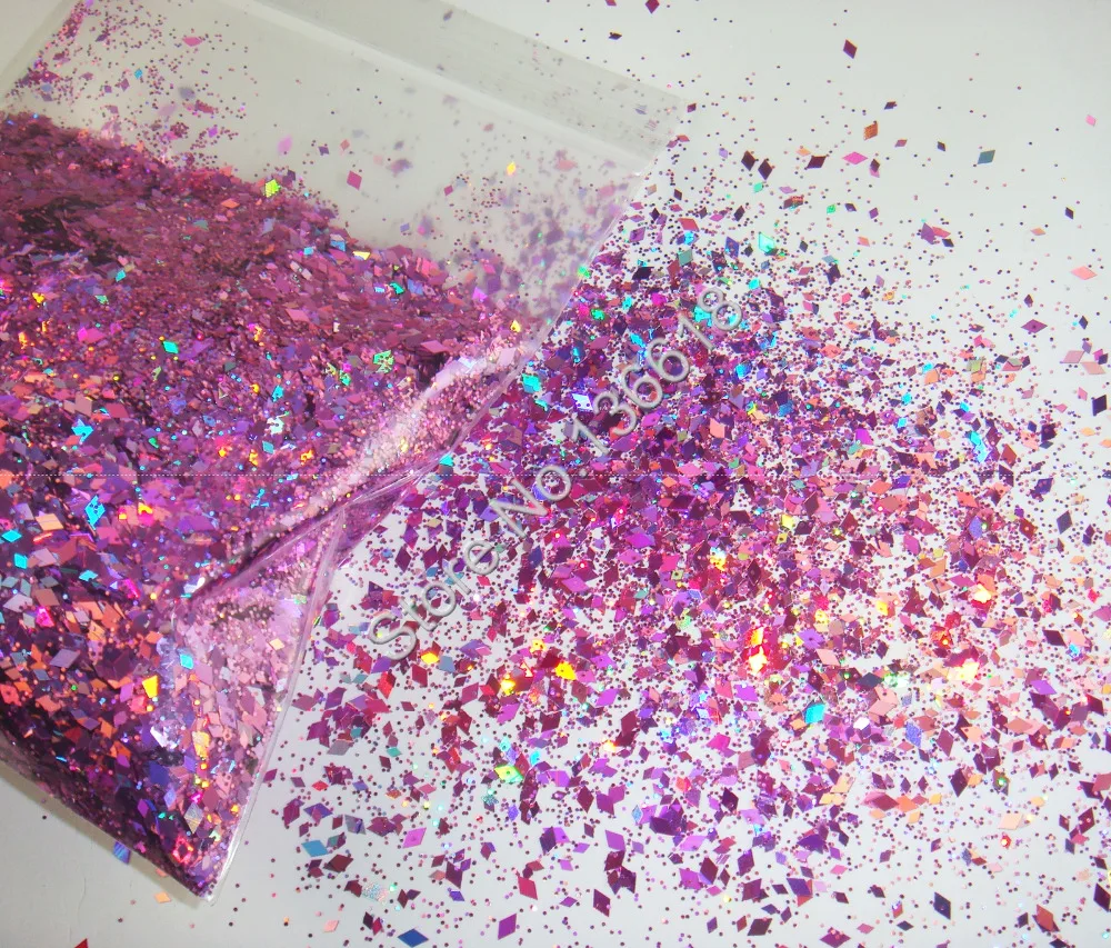 

Mix Diamond Shape nail art Glitter Light Purple Color nail design powder for nail gel polish,make up,decoration