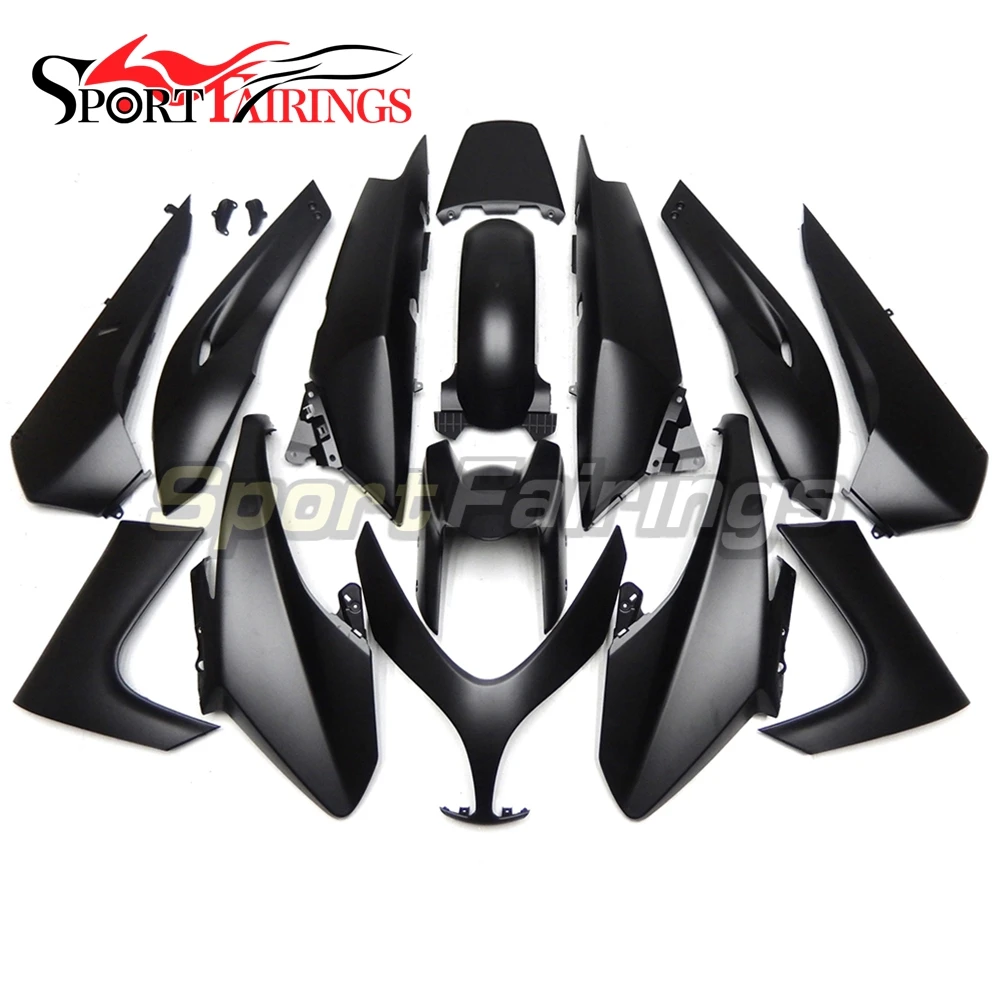 Плоские черные Обтекатели для Yamaha T-MAX TMAX 500 08 09 10 11 2008 - 2011 комплект обтекателей