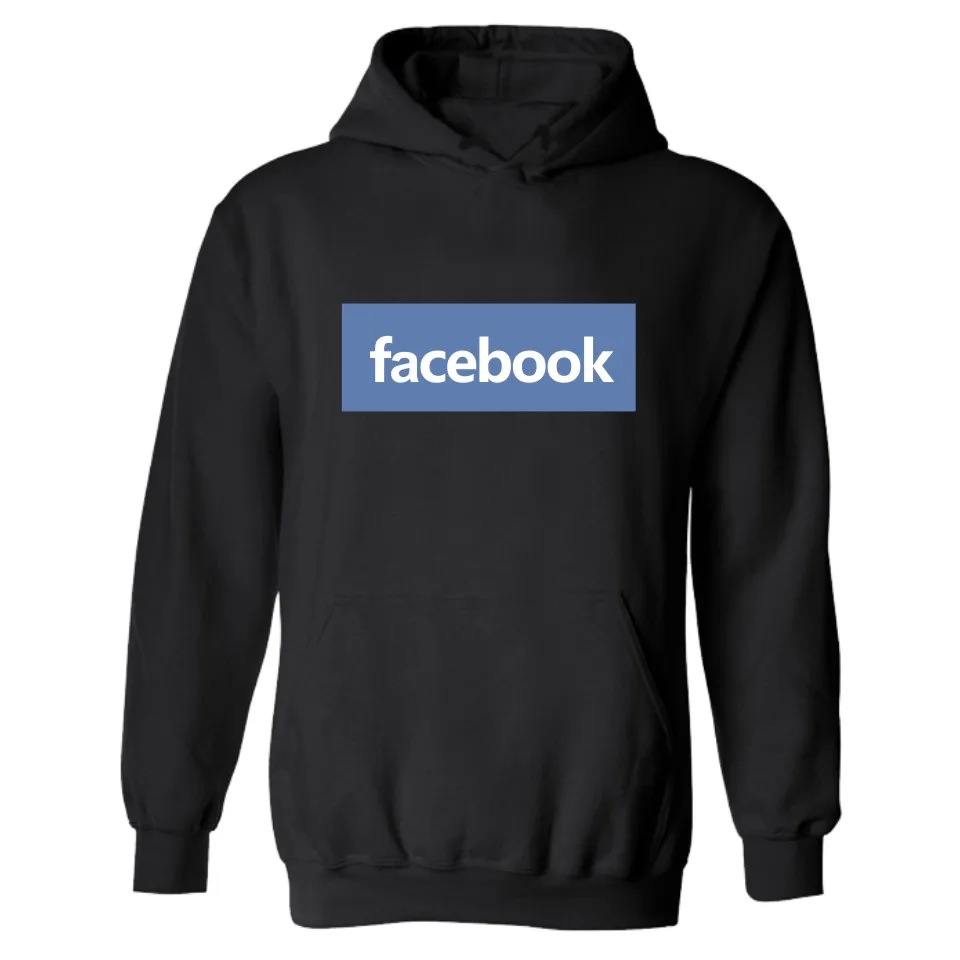 Забавные зимние Facebook Толстовки Для мужчин и свитшоты узор одежда с рисунком S Plus
