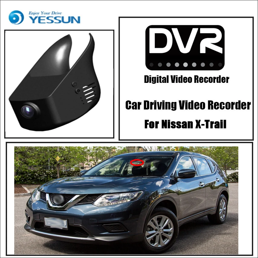 YESSUN для Nissan X Trail Автомобильный видеорегистратор DVR мини приложение управления Wifi
