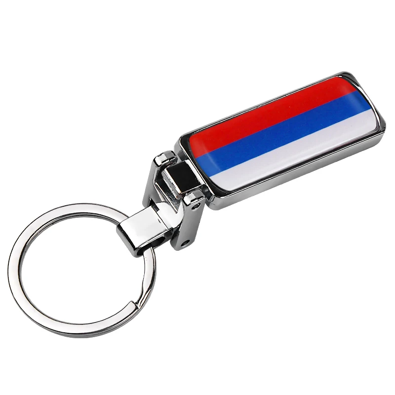 Автомобильные аксессуары модный металлический брелок для ключей с российским