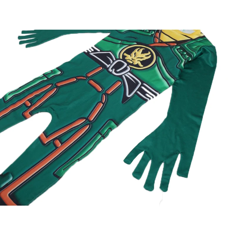 Green Ninjago Cosplay Costume Boys Jumpsuits Children Halloween Christmas Fancy Party Clothes Ninja Costume Streetwear Suits