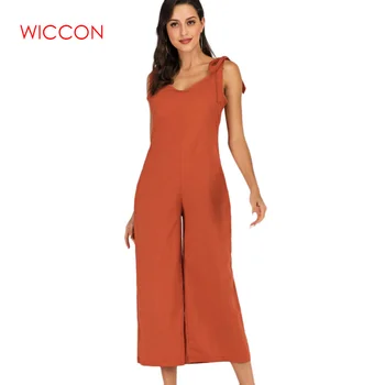 

Women Fashion Solid Color Jumpsuit Plus Size Loose Romper Jumpsuit Long Trousers Streetwear Overalls Rompers