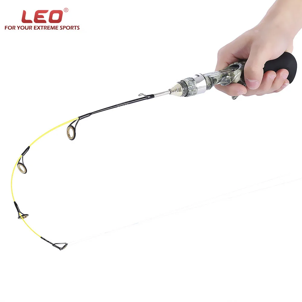 LEO Professional Gun Type Ice Fish Pole Fishing Rod Compound Fiber EVA