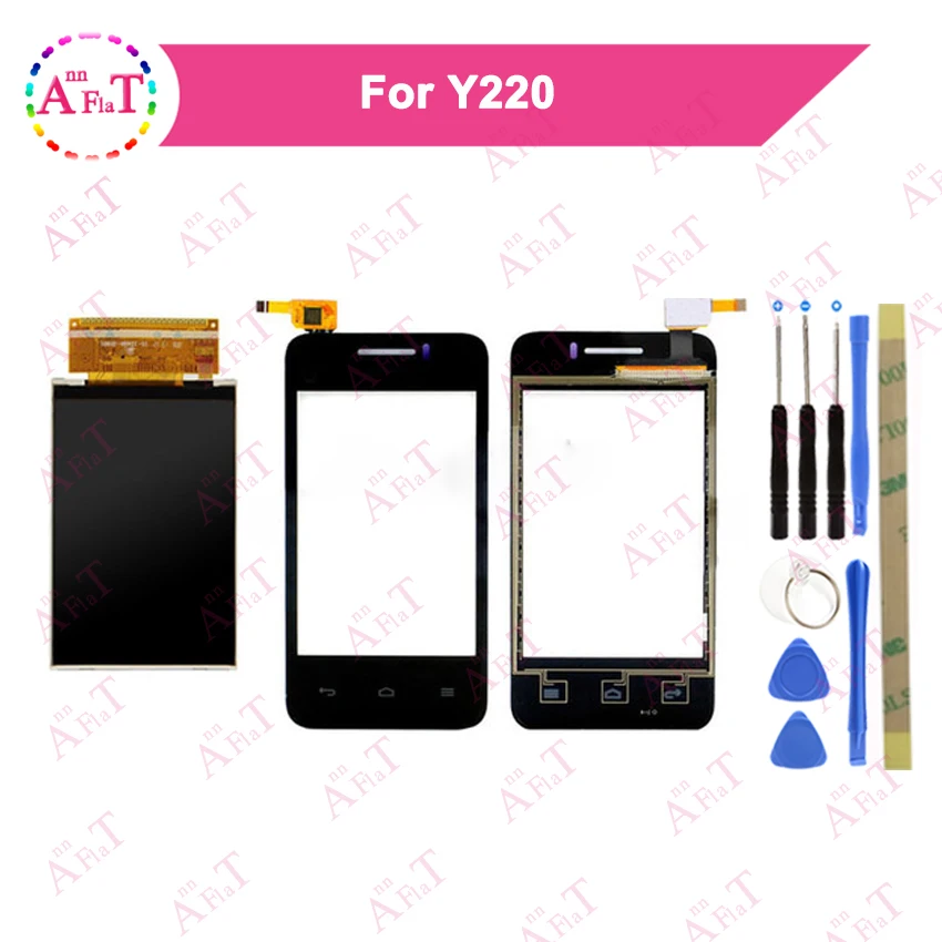 Дисплей 3 5 дюйма для Huawei Ascend Y220 + дигитайзер сенсорного экрана черный и белый с