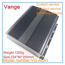 2 шт./лот, настенный экструдированный профиль, проектная коробка 234*80*250 мм 6063-T5, алюминиевый корпус diy, чехол для сигнального Запуска PCB