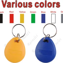 100 шт. IC карты nfc тег S50 RFID 13,56 МГц IC ключ-брелок с кольцом для ключей брелоков близость ABS IC Брелоки для ключей в виде карт