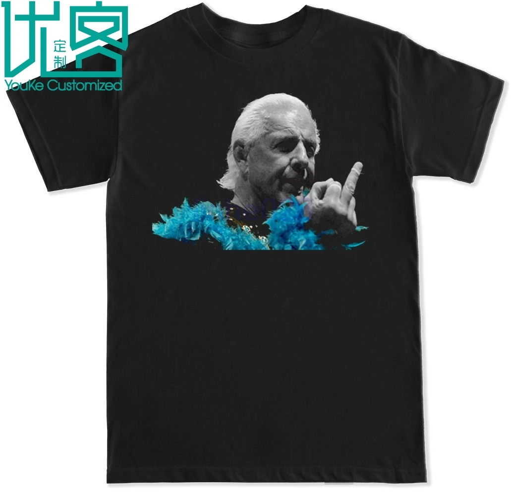 Мужская футболка в стиле ретро FLAIR FINGER RIC NATURE BOY LEGEND PRO WRESTLING CLASSIC WOO | одежда
