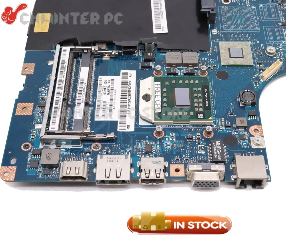  NOKOTION Laptop Motherboard For Lenovo G565 Z565 Main Board NAWE6 LA-5754P Socket S1 DDR3 with Free
